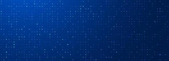 Blue glowing pixel dot pattern. Navy color mosaic pattern backdrop. Abstract neon technology grid wallpaper. Modern business, science, healthcare, medicine, presentation design background vector
