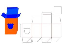 Professional Panda Shape Window Box LASER CUT Patterns vector