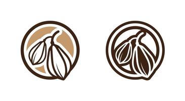chocolate logo and cocoa icon and design art on white background vector