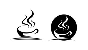 Coffee cup Logo Template icon design and coffe on white background vector