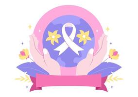 Albinism Awareness Poster Design in Modern Flat Illustration Style vector
