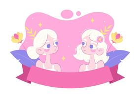 Flat Illustration for Global Awareness of Albinism and Equal Rights vector