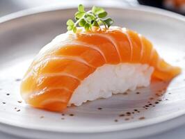 Sushi nigiri fresh salmon Single Piece photo