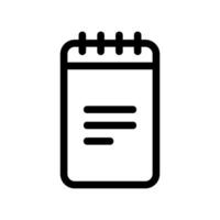 Spiral bound notebook with horizontal lines for writing notes vector