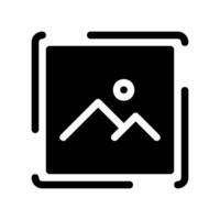 Landscape Image Icon Enclosed Within Corner Framing Bracket Symbols vector