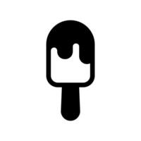 Icon showing a frozen dessert bar on a stick, commonly ice cream vector
