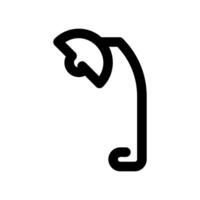 Adjustable Desk Lamp Icon with Flexible Gooseneck Illumination Fixture vector