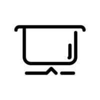 Outline Icon of a Different Style Cooking Pot on Stove Burner vector