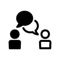 Graphical Representation of Conversation Flow Between Two Persons vector