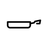 Basic Outline Icon Representing an Empty Frying Pan or Skillet vector
