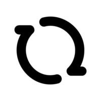 Circular Arrows Forming a Loop Symbolizing Refresh or Recycle Action vector