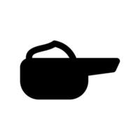 Measuring Scoop Filled with Powder Icon for Supplements or Ingredients vector