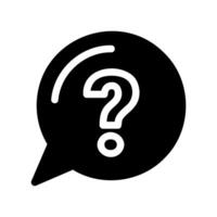 Speech Bubble Containing Question Mark Symbol for Inquiry or Support vector
