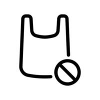Plastic Carrier Bag with Universal Prohibition Symbol No Entry Slash vector