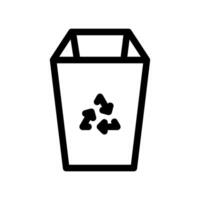 Trash Bin Container Featuring the Universal Recycling Arrows Symbol Sign vector