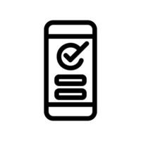 Smartphone Screen Displaying a Checklist or Completed Task List Form vector