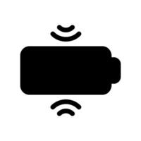 Empty battery icon beginning the wireless charging sequence vector