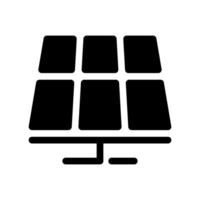 Solar Panel Array Mounted on Stand Generating Renewable Electricity vector