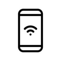 Mobile phone screen displaying the wireless connectivity signal strength icon clearly vector