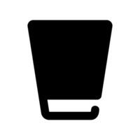 Monochromatic Icon Featuring a Tapered Tumbler with a Heavy Base vector