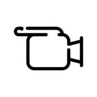Outline Style Camera Icon Facing Right Side View Graphic Symbol vector