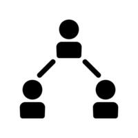 Hierarchical Organizational Structure Chart with Linked People Icons vector