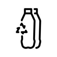 Plastic Drink Bottle Featuring Three Curved Recycling Arrows Symbol Loop vector