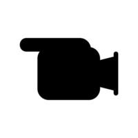 Monochromatic Camera Silhouette Pointing Right Side View Symbol vector