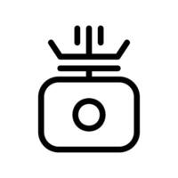 Simple outline icon of a kitchen or laboratory weighing scale for measurement tasks vector