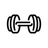 Simple Outline Icon of a Dumbbell for Weight Lifting Training Exercise vector