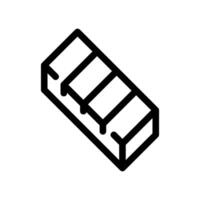 Outline icon of a segmented bar, possibly representing chocolate, soap, or modular blocks clearly vector