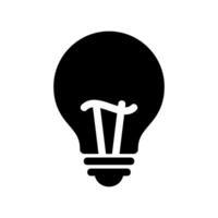 Incandescent light bulb icon representing idea or illumination vector