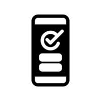 Checklist Application Interface Displayed on Smartphone Screen View vector