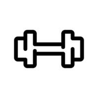 Simple Outline Icon Depicting a Standard Exercise Dumbbell vector
