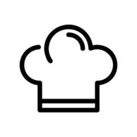 Simple Outline Icon Representing a Professional Chef s Toque Hat vector