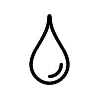 Simple outline icon representing a single droplet of clear liquid, like water or tear drop vector