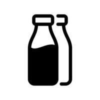 Icon showing two milk bottles standing next to each other vector