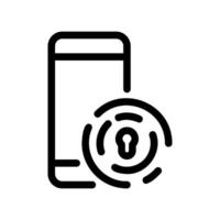Smartphone with Padlock Symbol Indicating Security Lock Engaged Feature vector