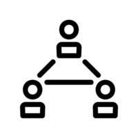 Organizational Chart Icon Showing Hierarchical Structure Connections vector