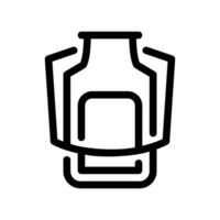 Outline icon representing a kitchen blender or food processor appliance for mixing ingredients vector