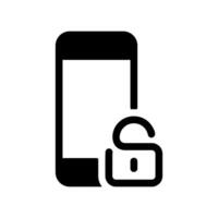 Smartphone Screen Displaying an Open Padlock Symbol for Unlocking State vector