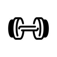 Front View Icon of a Fixed Weight Dumbbell for Fitness Exercises Use vector