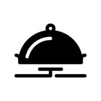 Serving Cloche Icon Shown Resting on a Simple Base or Tray Element vector