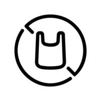 Plastic Bag Inside a Broken Circle or Target Scope Focus Line Art vector