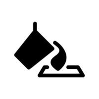 Paint Bucket Pouring Liquid Silhouette Graphic for Color Filling vector