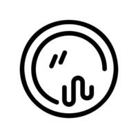 Spotless Round Plate Icon with a Gleaming Reflection Highlight Mark vector