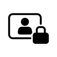 User Profile Icon Combined with Padlock for Secure Account Access vector