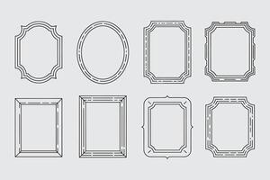 Collection Of Decorative Frames With Different Geometric Shapes Minimalist Style vector