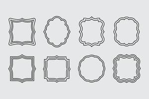 Elegant Decorative Frames Set Different Shapes And Outline Styles Collection vector