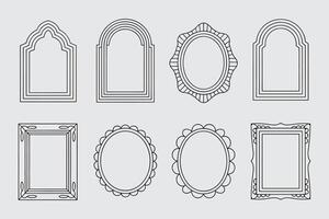 Decorative Frame Set With Various Shape And Style Options vector